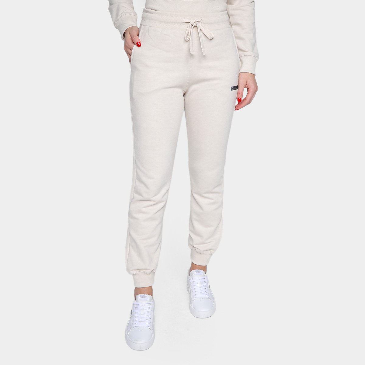 Calca Moletom Calvin Klein Feminina Calça Moletom Jogger Calvin