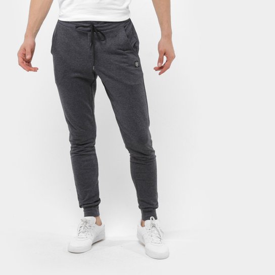 Calça Moletom Jogger Derek Ho Lisa Masculina - Mescla Escuro Menor preço em Calça Moletom Jogger Derek Ho Lisa Masculina - Mescla Escuro