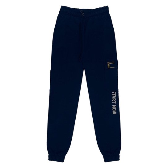 Calça Moletom Juvenil Masculina Rovitex Teen Azul - Azul Menor preço em Calça Moletom Juvenil Masculina Rovitex Teen Azul - Azul
