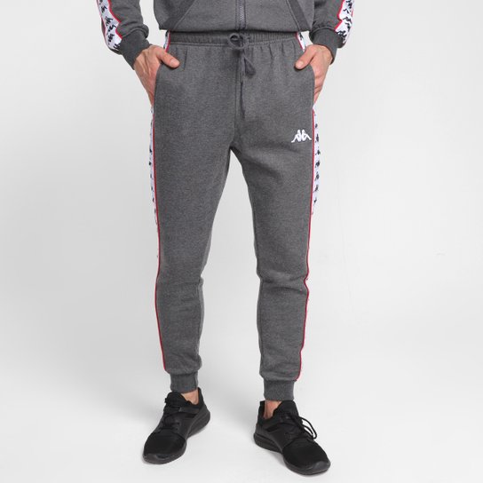 Calça Moletom Kappa Due Masculina - Chumbo Menor preço em Calça Moletom Kappa Due Masculina - Chumbo