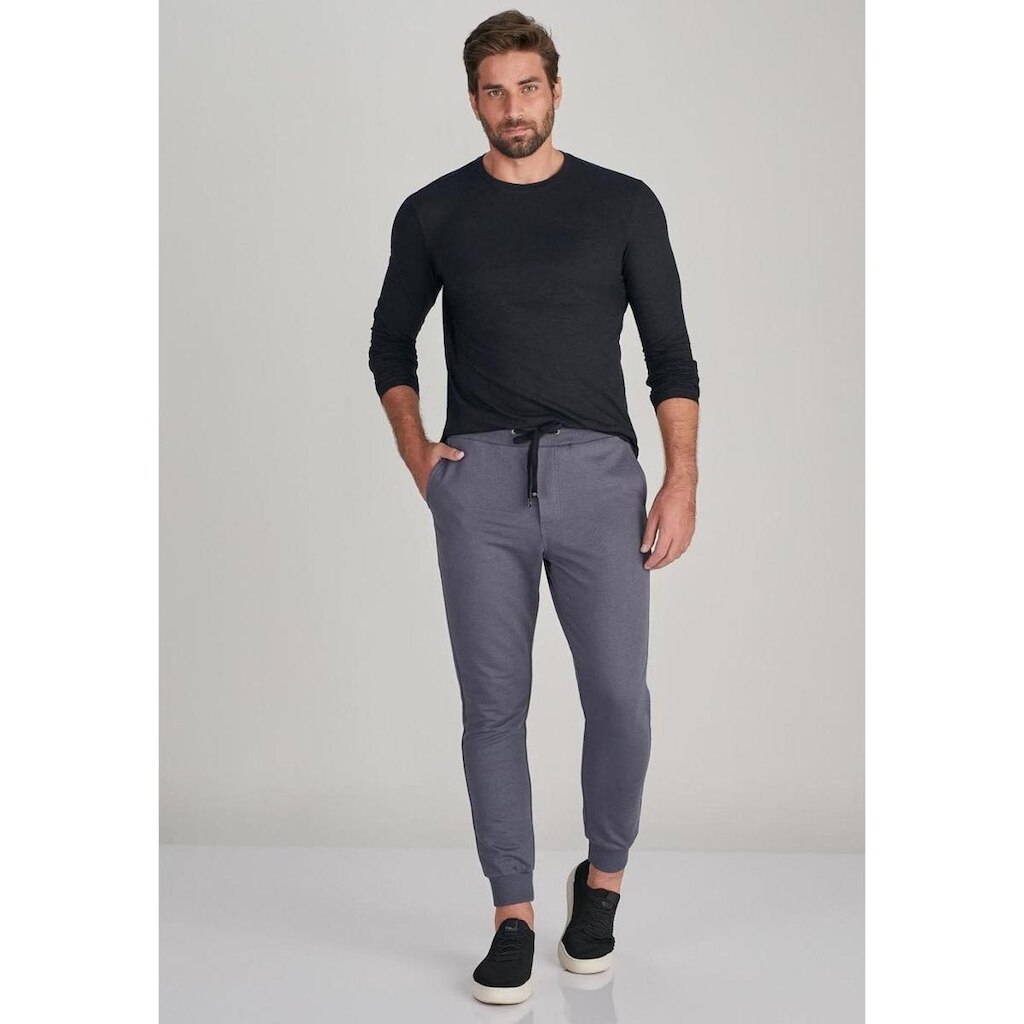 Calça Moletom Lado Avesso Cinza Tam. M