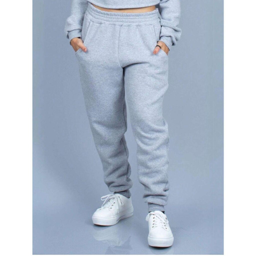 Calça Moletom Lisa Flanelada Esportiva Estilo Jogger
