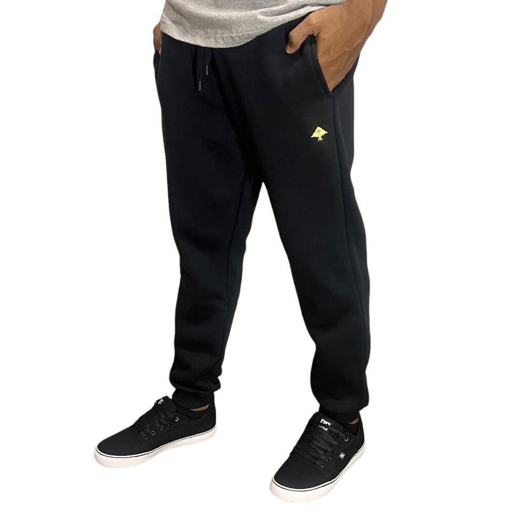 Calça Moletom Lrg Nothing Gold Jogger- Preto