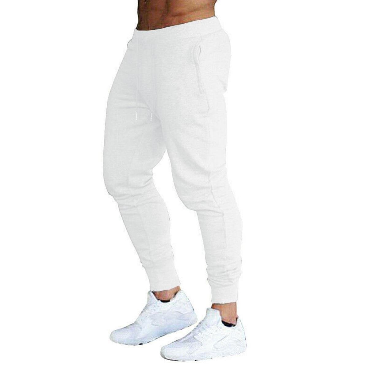 Calça Moletom Masculina Jogger Slim Fit Básica Lisa-BRANCO-GG Menor preço em Calça Moletom Masculina Jogger Slim Fit Básica Lisa-BRANCO-GG
