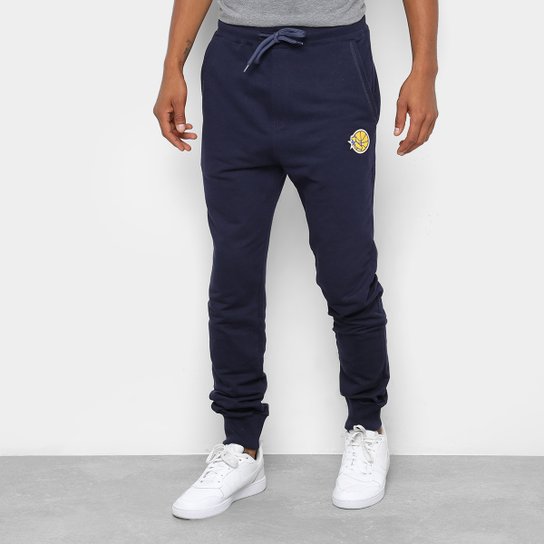 Calça Moletom Mitchell & Ness NBA Golden State Warriors Masculina - Marinho Menor preço em Calça Moletom Mitchell & Ness NBA Golden State Warriors Masculina - Marinho