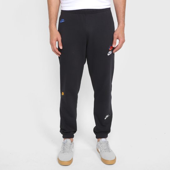 Calça Moletom Nike Sportswear Essentials+ Masculina - Preto Menor preço em Calça Moletom Nike Sportswear Essentials+ Masculina - Preto