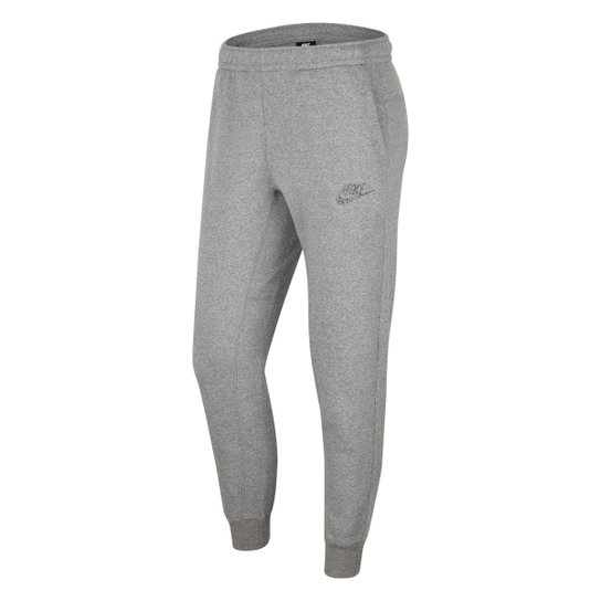 Calça Moletom Nike Sportswerar Club Masculina - Branco+Cinza Menor preço em Calça Moletom Nike Sportswerar Club Masculina - Branco+Cinza