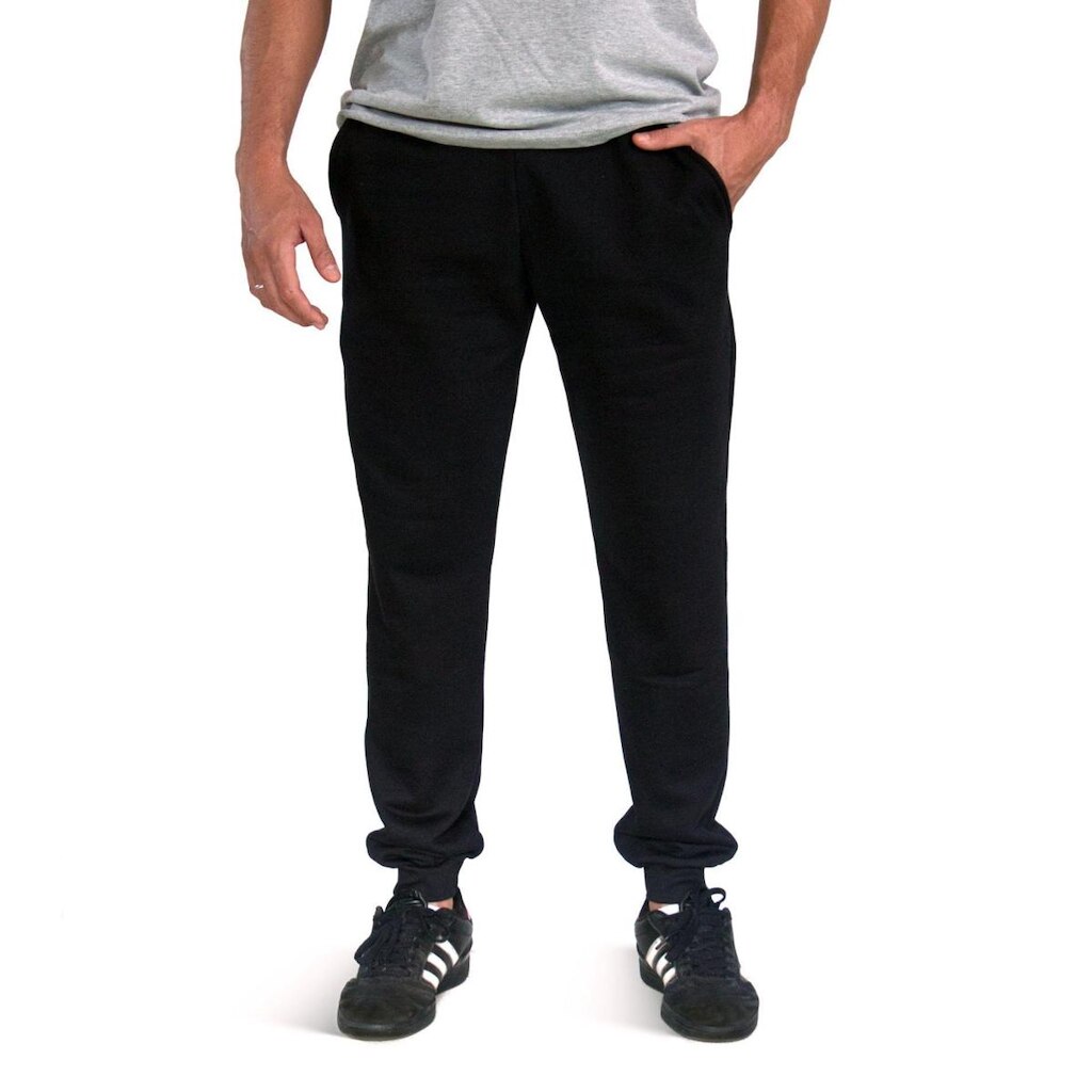 Calça Moletom Preta Lisa Unisex Inverno
