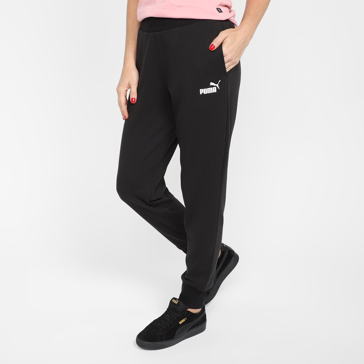 Calça Moletom Puma Essentials Feminina Menor preço em Calça Moletom Puma Essentials Feminina
