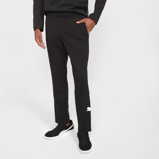 Calça Moletom Puma Power Cat Masculina - Preto Menor preço em Calça Moletom Puma Power Cat Masculina - Preto