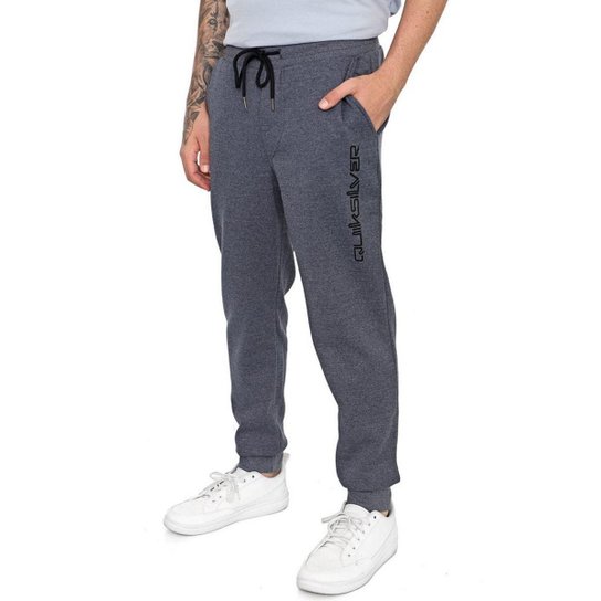 Calça Moletom Quiksilver Track Pant Masculina - Cinza Menor preço em Calça Moletom Quiksilver Track Pant Masculina - Cinza