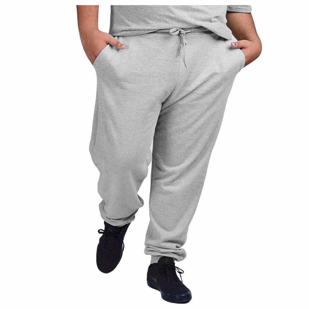 Calça Moletom Slim Com Bolsos Plus Size Grande G1 A G5