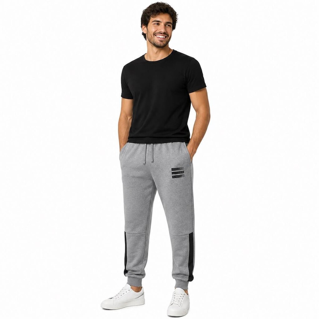 Calça Moletom Slim Jogger Masculina Dixie 19.98.0111 Chumbo