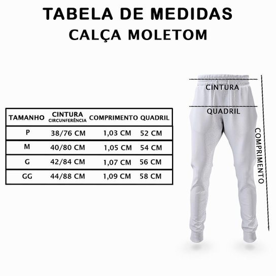 Calça Moletom Unissex Branca Sport Premium Casual Jogger W2