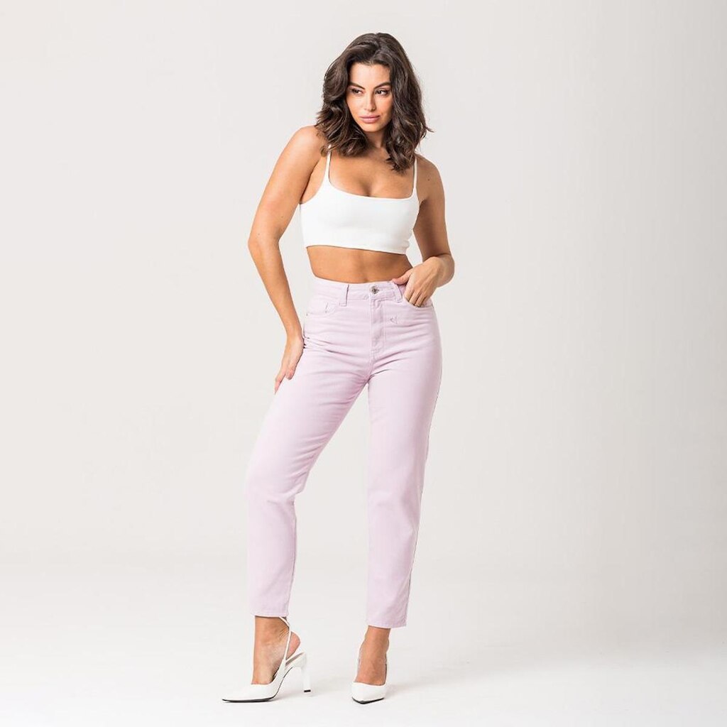 Calça Mom Feminina Sarja Zune
