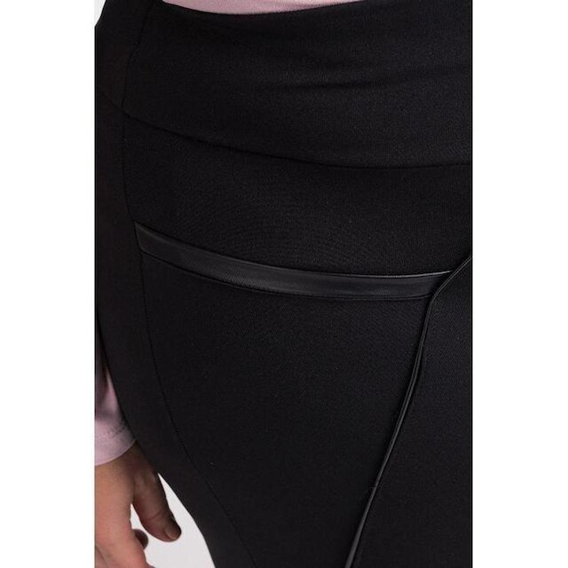 Calça Montaria Feminina Plus Size Peluciada Detalhes Filete Bolsos Fake Frente - Serena