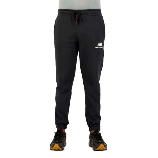 Calça New Balance Masculina Essentials Basic Preto - Preto Menor preço em Calça New Balance Masculina Essentials Basic Preto - Preto