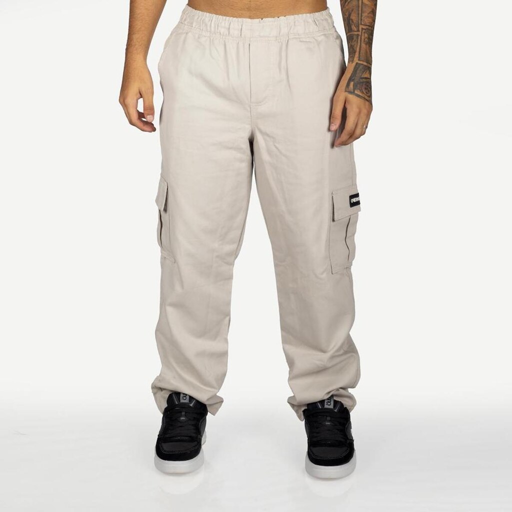 Calça Overking Cargo Sarja Areia