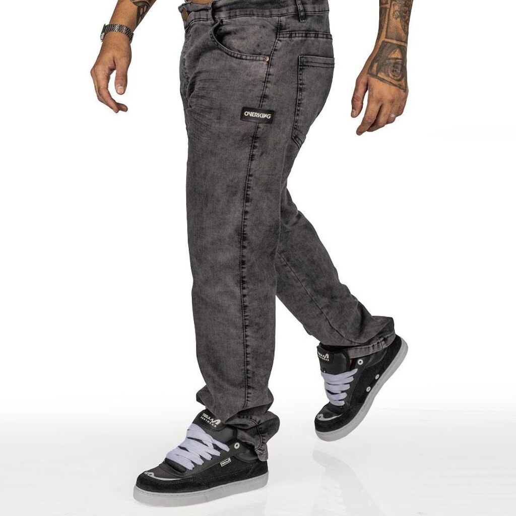 Calça Overking Jeans Reta Preto Estonado