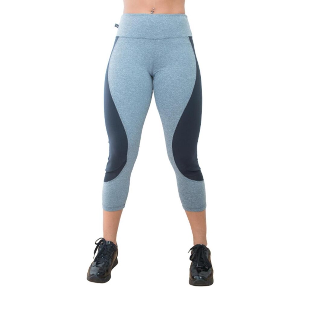 Calça Pantacourt Cut Out - Mescla - G2 - Suplex mescla e preto