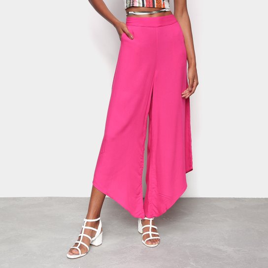 Calça Pantacourt Mercatto Midi Feminina - Rosa Escuro Menor preço em Calça Pantacourt Mercatto Midi Feminina - Rosa Escuro