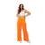 Calça Pantalona de Viscolycra com bolsos Laranja - GG - Laranja - Laranja