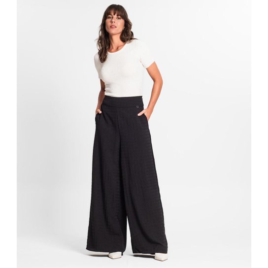 Calça Pantalona Feminina Endless Preto