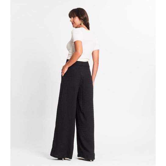 Calça Pantalona Feminina Endless Preto