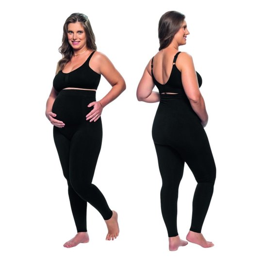 Calça para Gestante Grávida Legging Maternidade Confortável - Preto Menor preço em Calça para Gestante Grávida Legging Maternidade Confortável - Preto