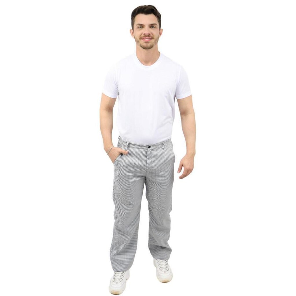 Calça Pied Poule Masculina - Calça Plus Size