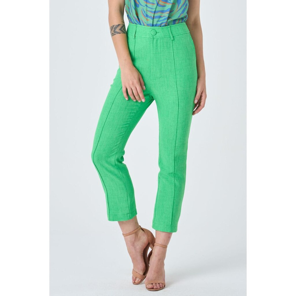 Calça PKS Alfaiataria Capri Verde-P