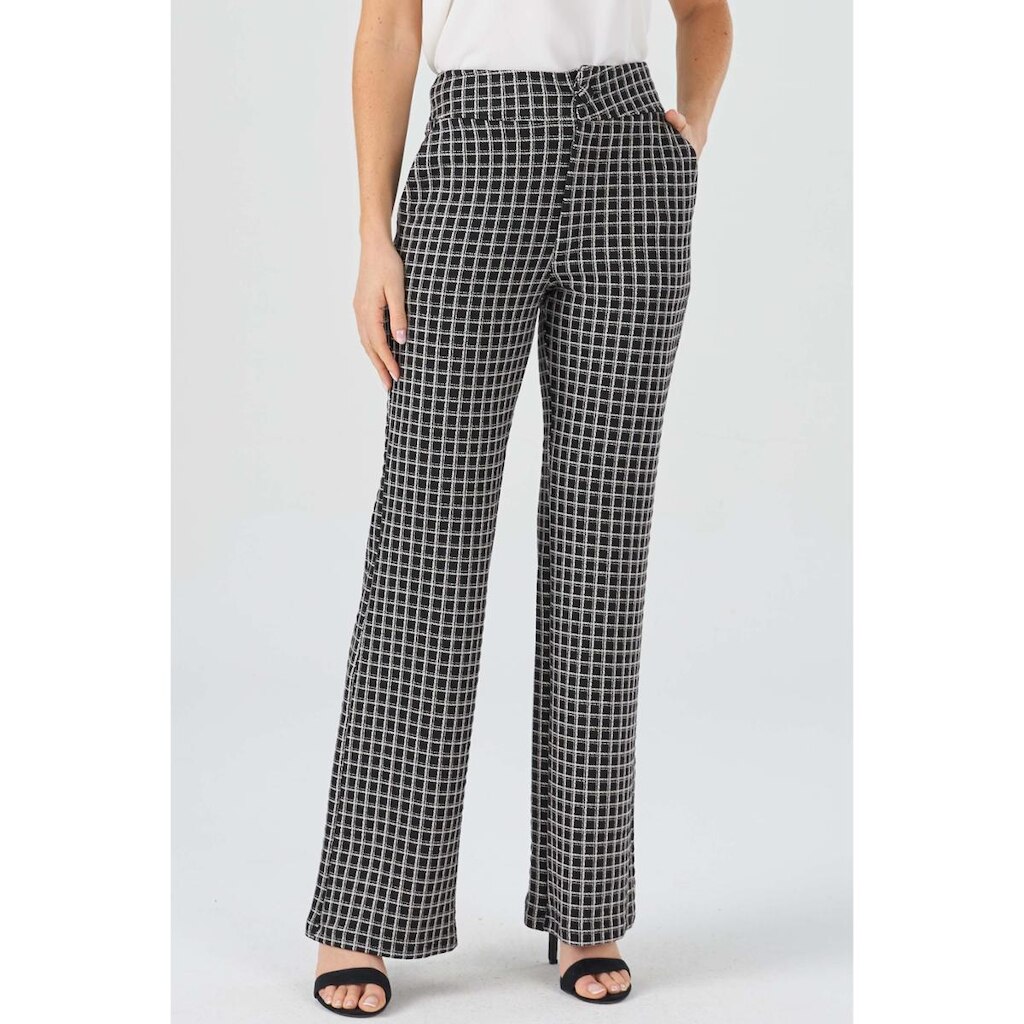 Calça PKS Alfaiataria Geométrica Preta-GG