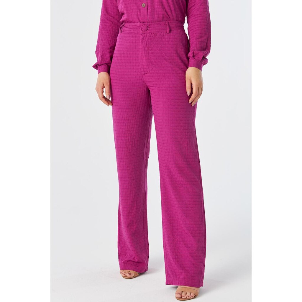 Calça PKS Alfaiataria Reta Rosa -GG