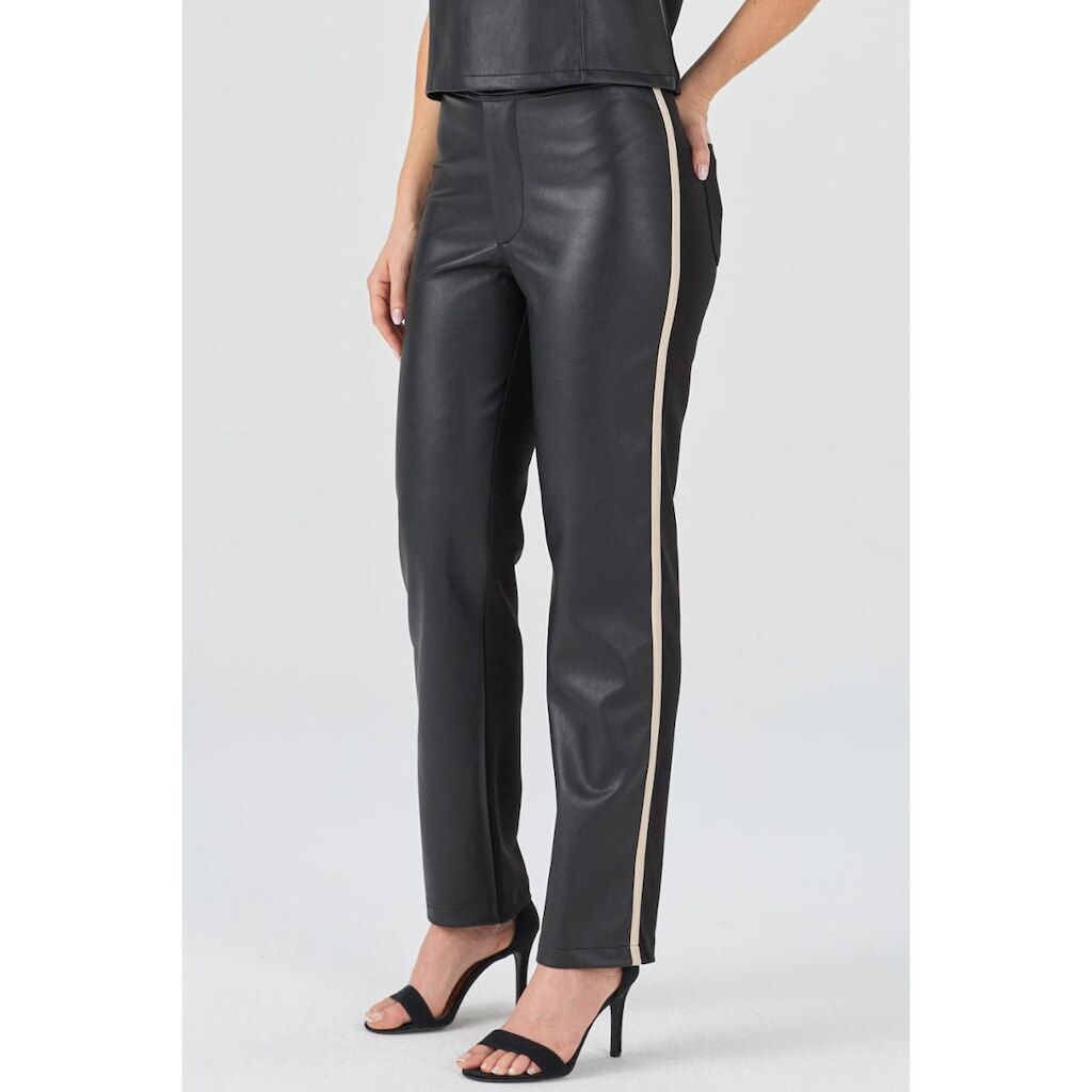 Calça PKS Tecido Sintético Preto-GG