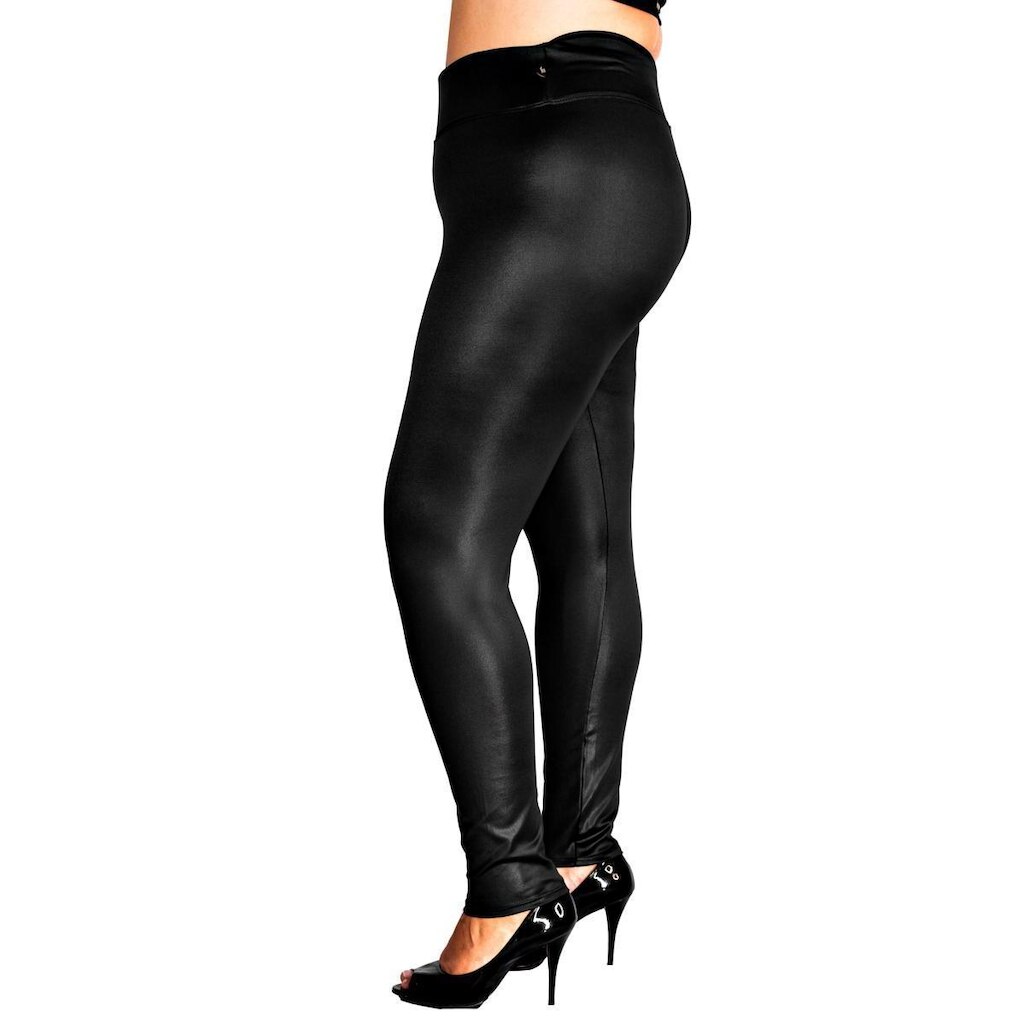 Calça Plus Size Em Cirre Wolfox Academia Ou Dia A Dia Cintura Alta Feminina