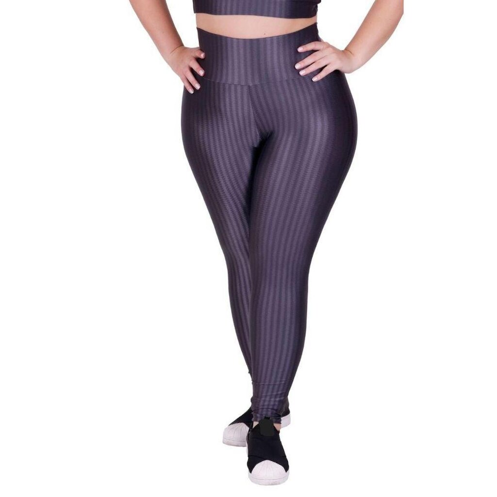 Calça Plus Size Feminina Legging Para Academia 3D 46 48 50 Laura