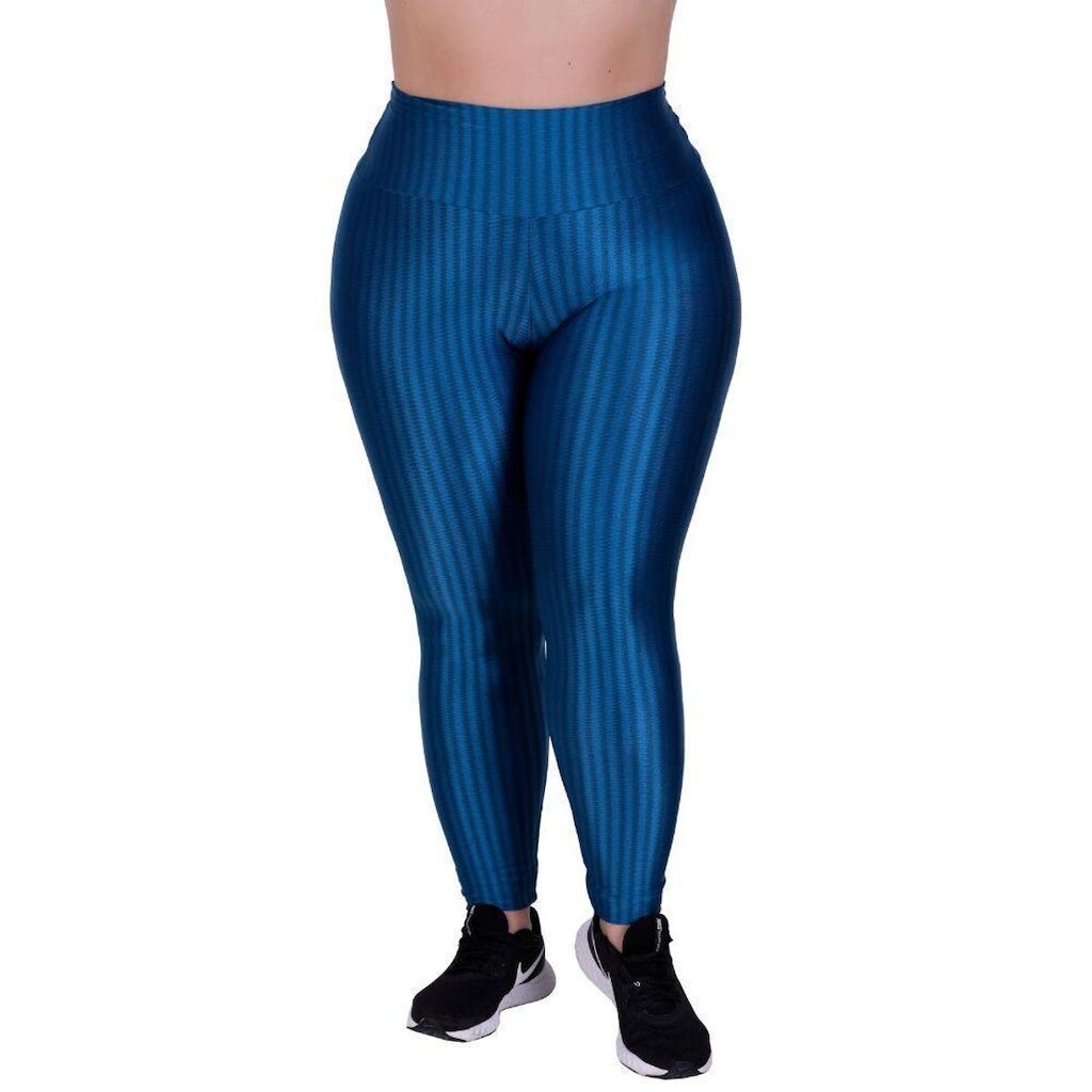 Calça Plus Size Feminina Legging Para Academia 3D 46 48 50 Laura