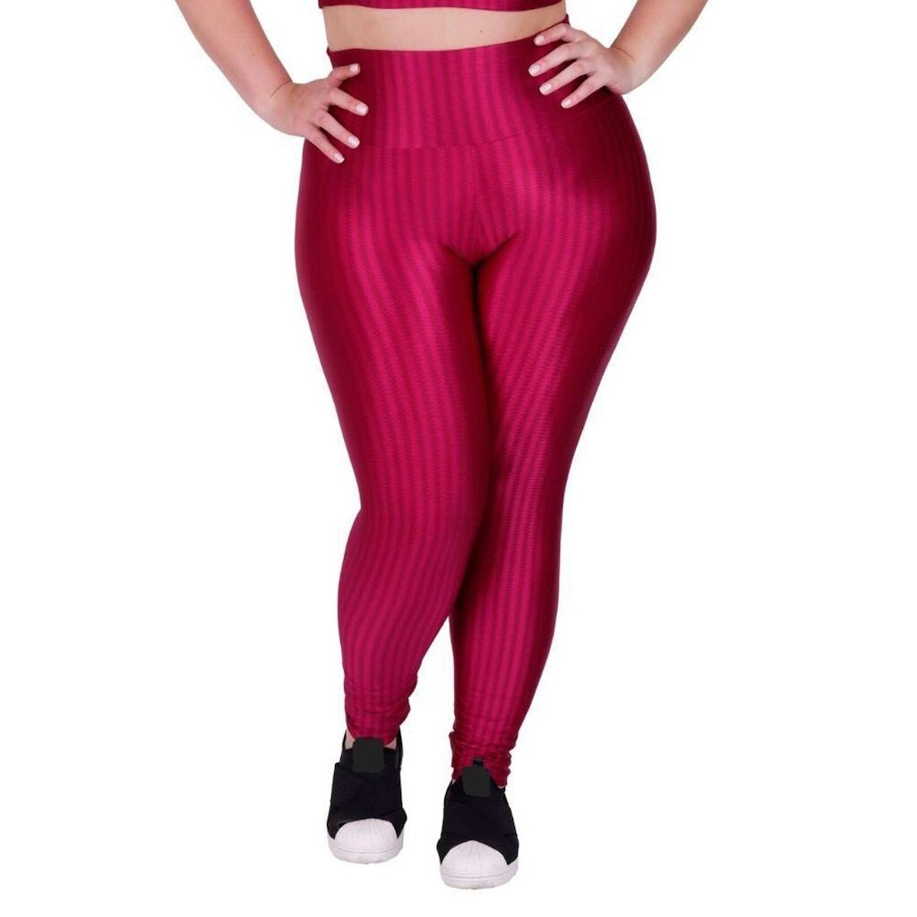 Calça Plus Size Feminina Legging Para Academia 3D 46 48 50 Laura