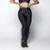 Calça Plus Size Legging poliamida 3D cintura alta fitness G1, G2, G3 e G4 - Preto