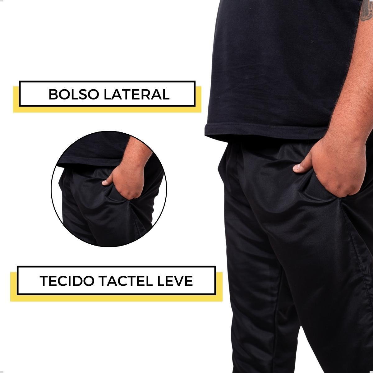 Calça Plus Size Masculina Tactel Popular Casual Treino Academia - Main Image