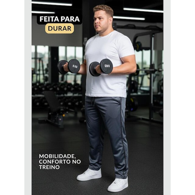Calça Plus Size Masculina Tecido Helanca Flanelada