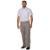 Calça profissional operacional masculina brim cós meio elástico - Cinza