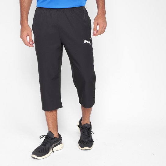 Calça Puma Active Woven 3/4 Masculina - Preto Menor preço em Calça Puma Active Woven 3/4 Masculina - Preto