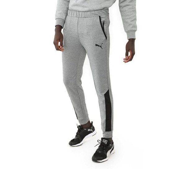 Calça Puma RTG Knit Masculina - Cinza+Preto Menor preço em Calça Puma RTG Knit Masculina - Cinza+Preto