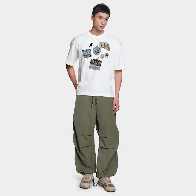 Calça Quadro Creations Parachute Nylon Baggy