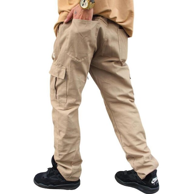 Calça Reta CARGO BEGE Masculina Sarja The LEBRON J.