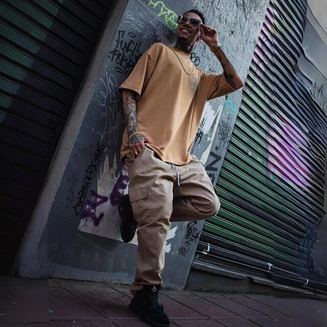 Calça Reta CARGO BEGE Masculina Sarja The LEBRON J.