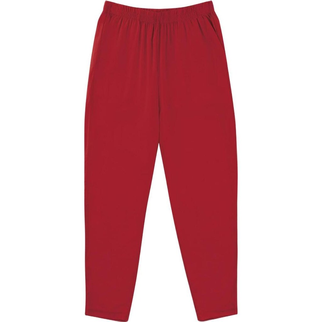 Calça Reta Malwee 1000134194 Feminina Com Bolsos Viscose T. P/XGG