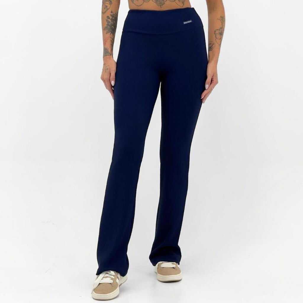 Calça Rosa Bella Flare Canelada Feminina