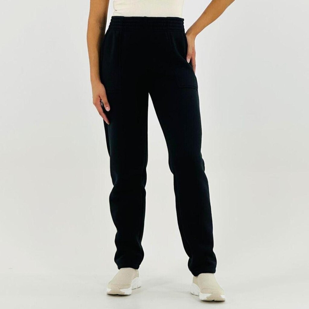 Calça Rosa Bella Moletom Reta Feminina